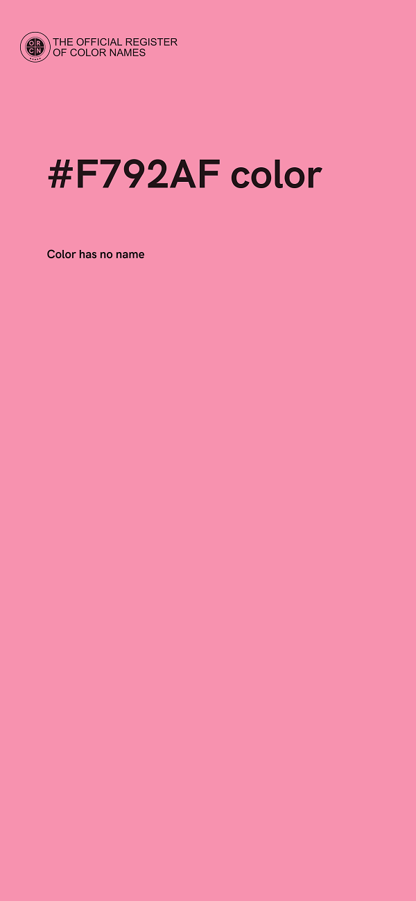 #F792AF color image