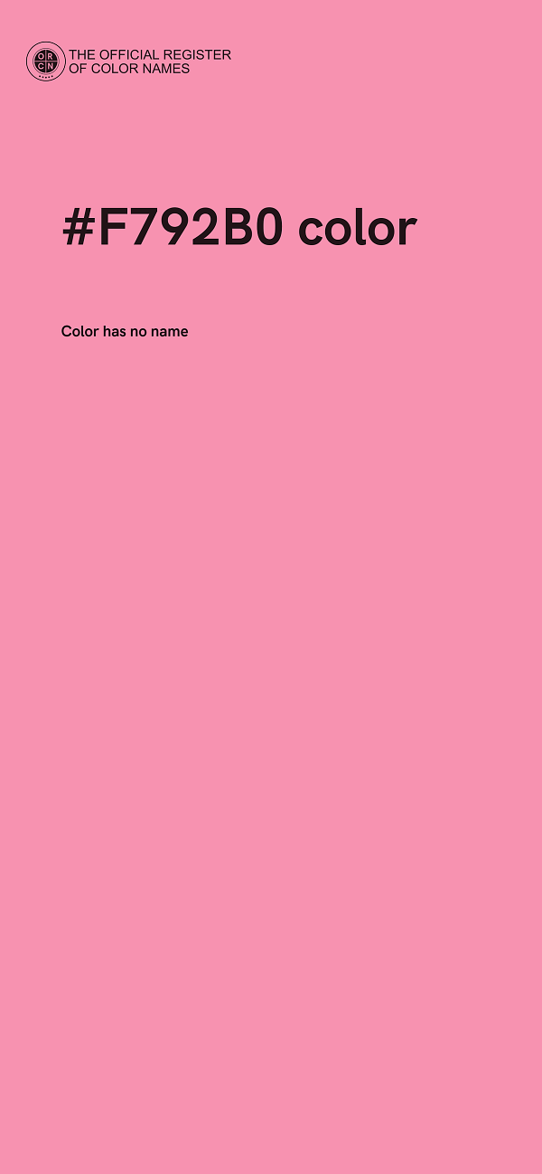 #F792B0 color image