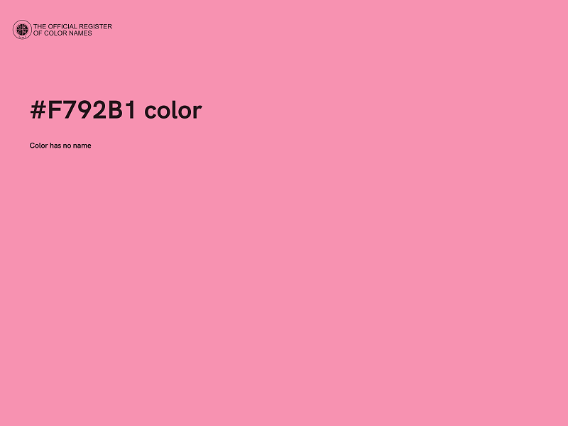 #F792B1 color image