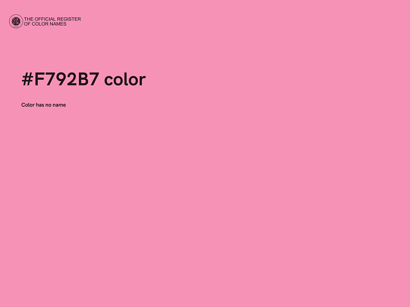 #F792B7 color image