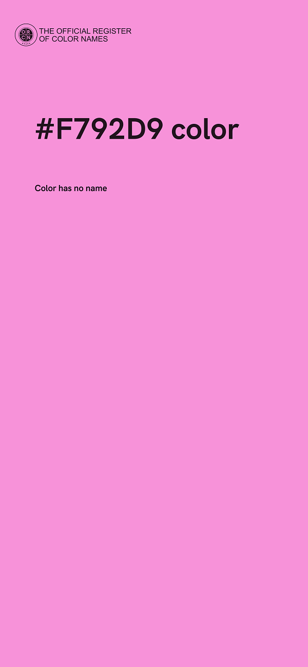 #F792D9 color image