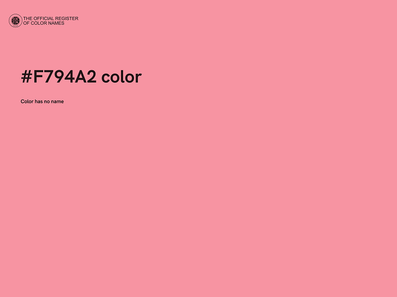 #F794A2 color image