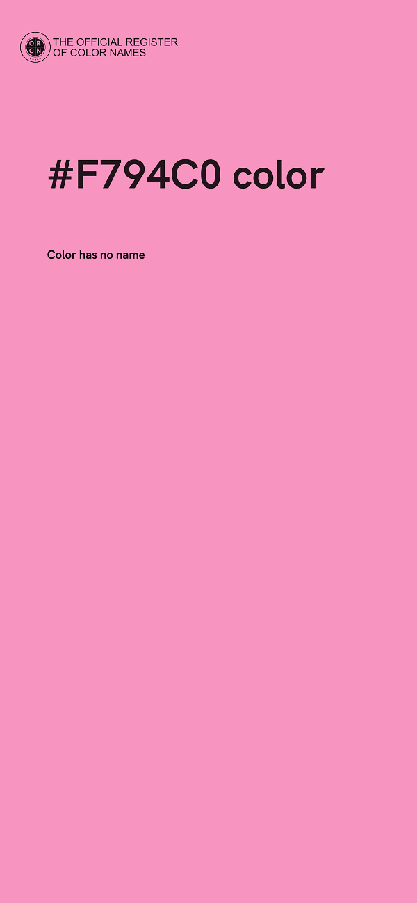 #F794C0 color image