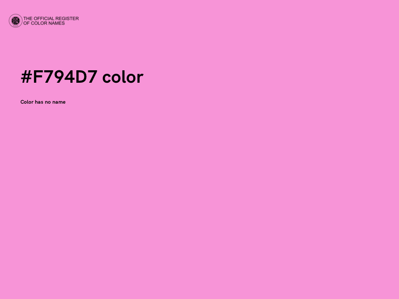#F794D7 color image