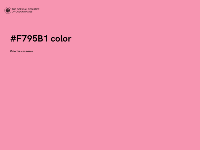 #F795B1 color image