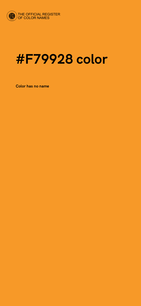 #F79928 color image