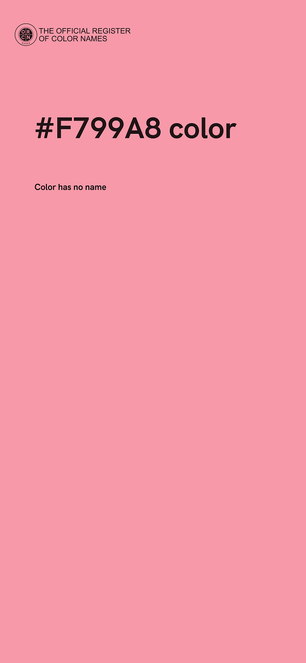 #F799A8 color image