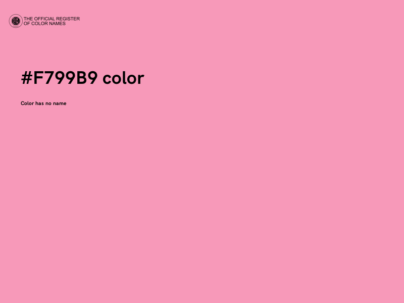 #F799B9 color image