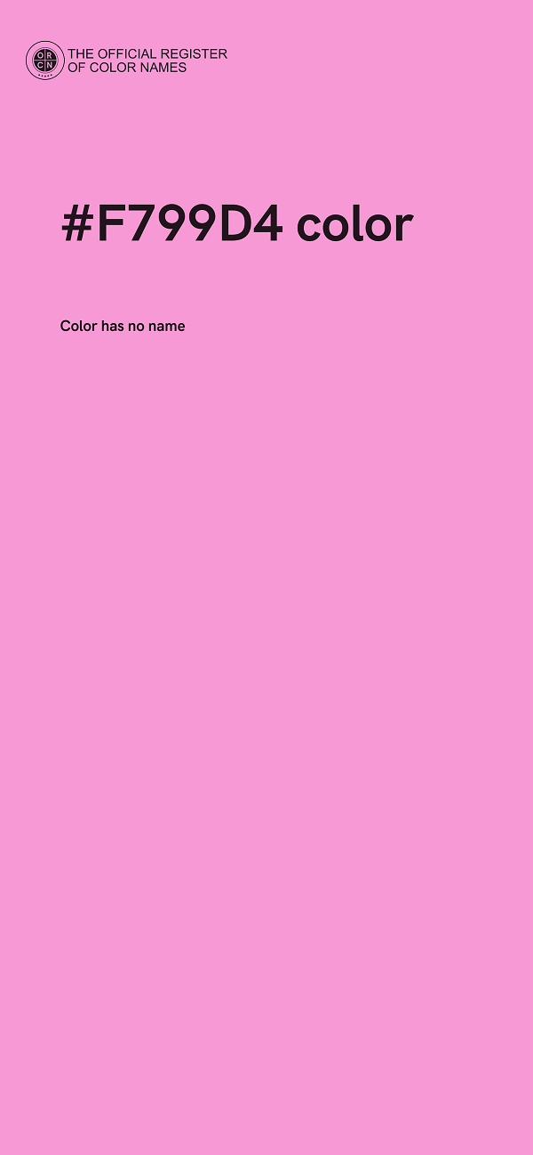 #F799D4 color image