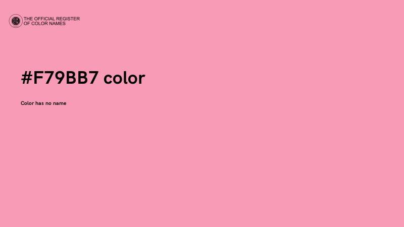 #F79BB7 color image