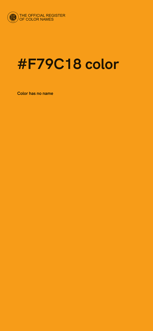 #F79C18 color image