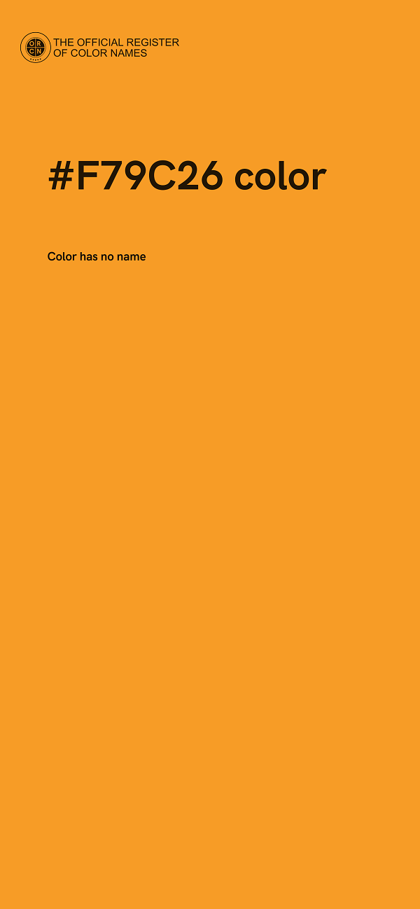 #F79C26 color image