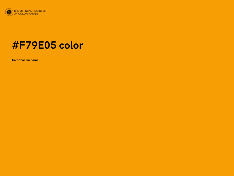 #F79E05 color image