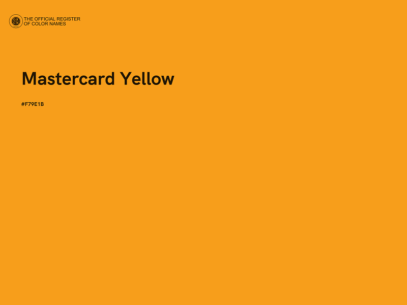 #F79E1B - Mastercard Yellow color image