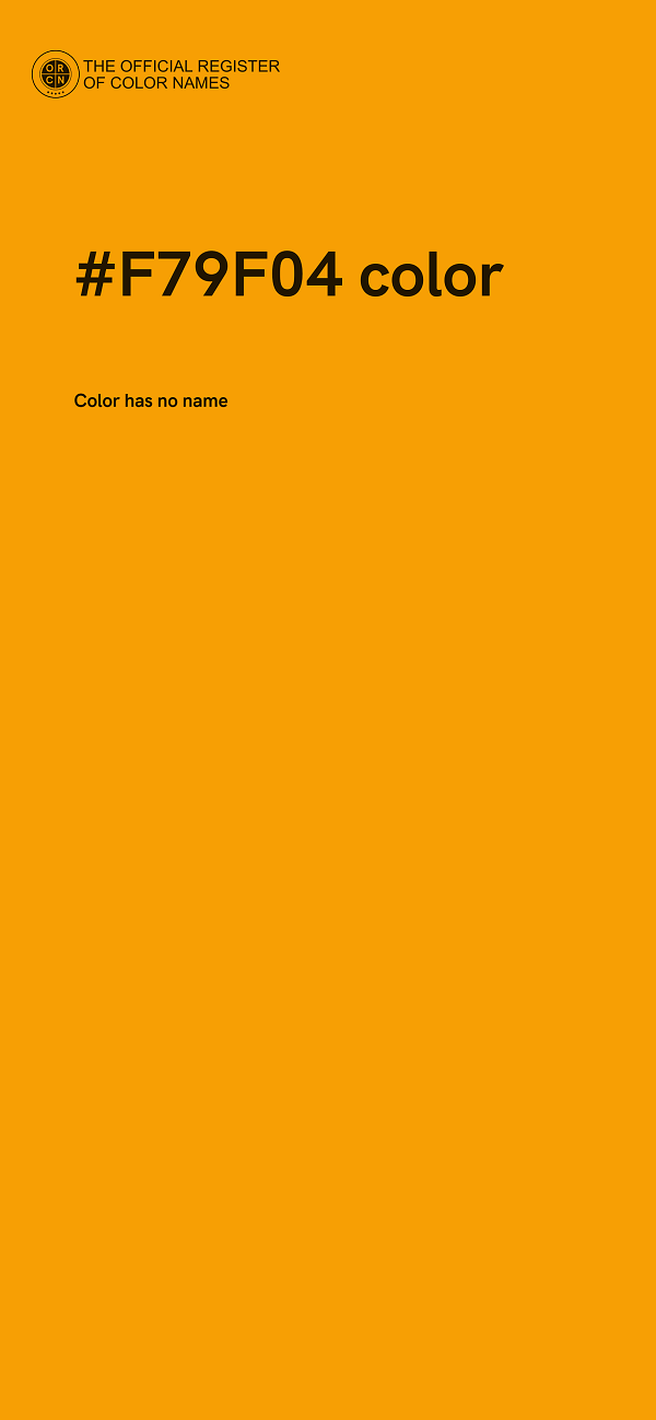#F79F04 color image