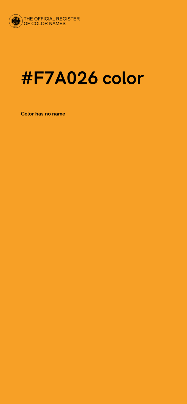 #F7A026 color image