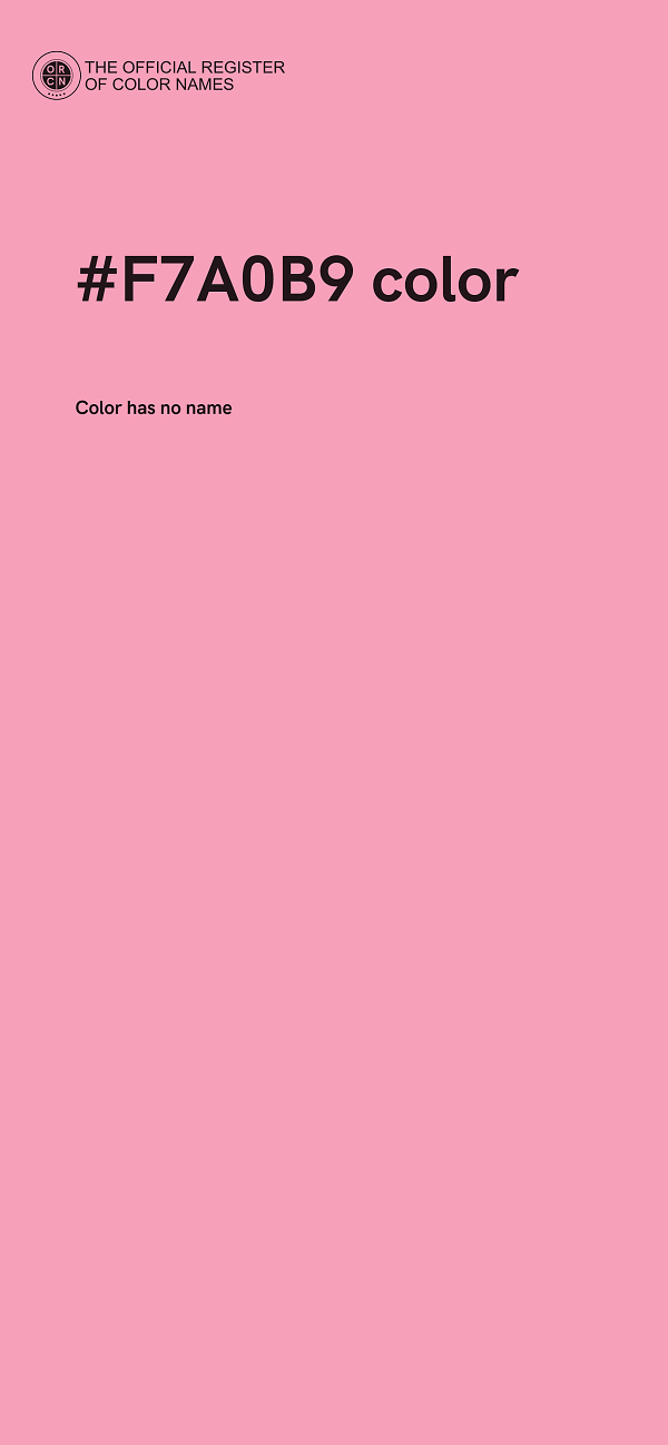 #F7A0B9 color image