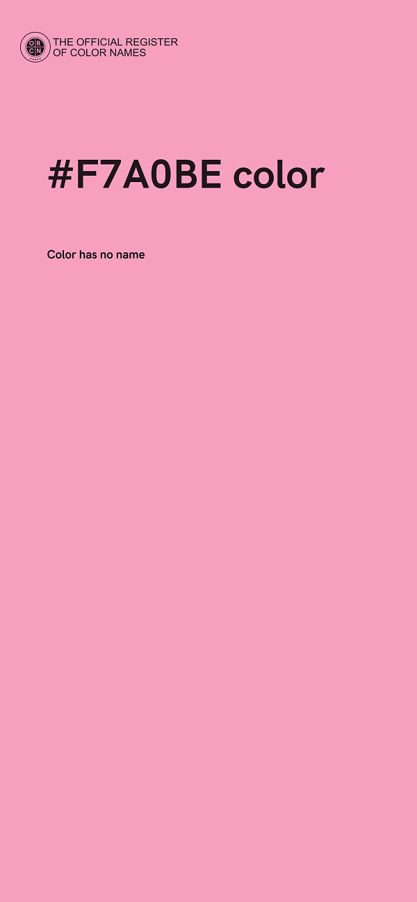 #F7A0BE color image