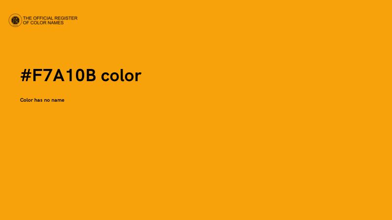 #F7A10B color image