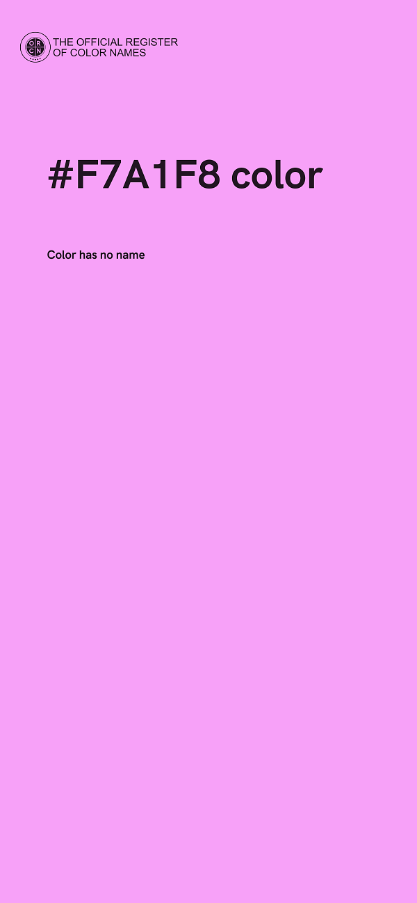 #F7A1F8 color image