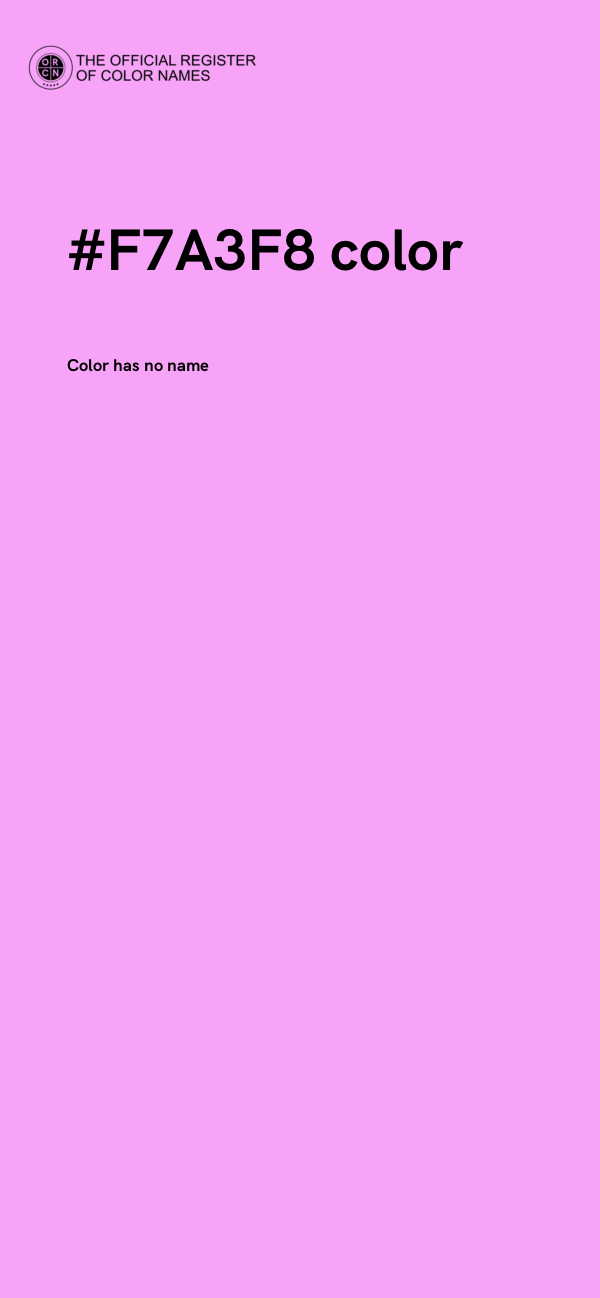 #F7A3F8 color image