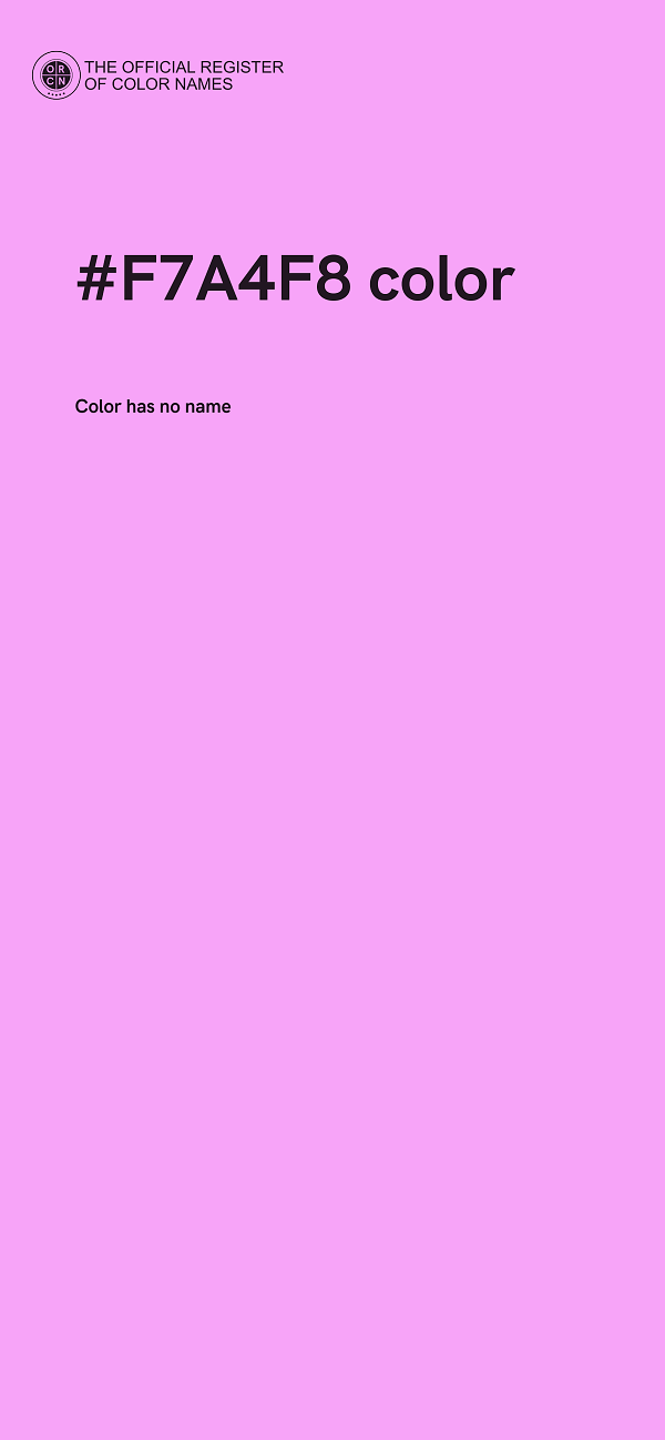 #F7A4F8 color image