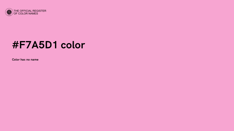 #F7A5D1 color image