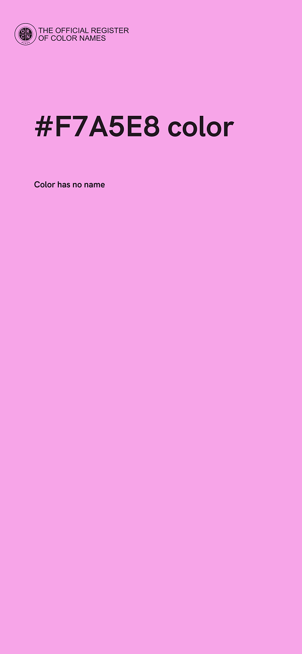 #F7A5E8 color image