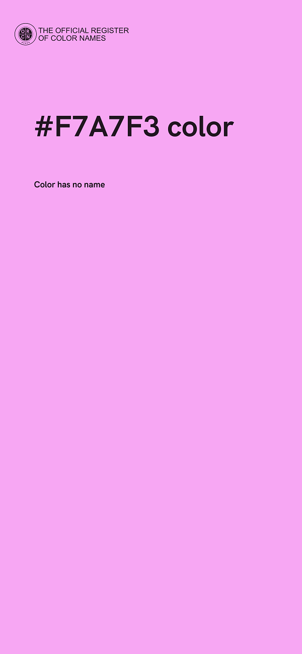 #F7A7F3 color image