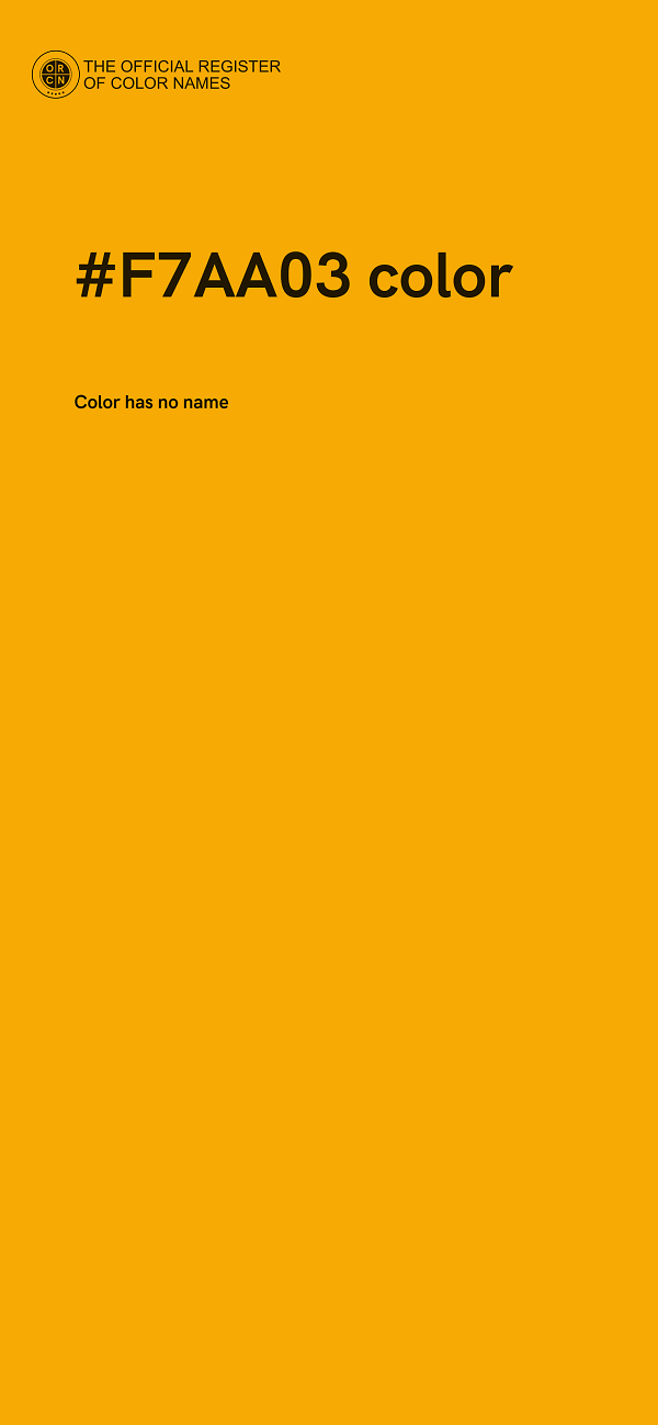 #F7AA03 color image