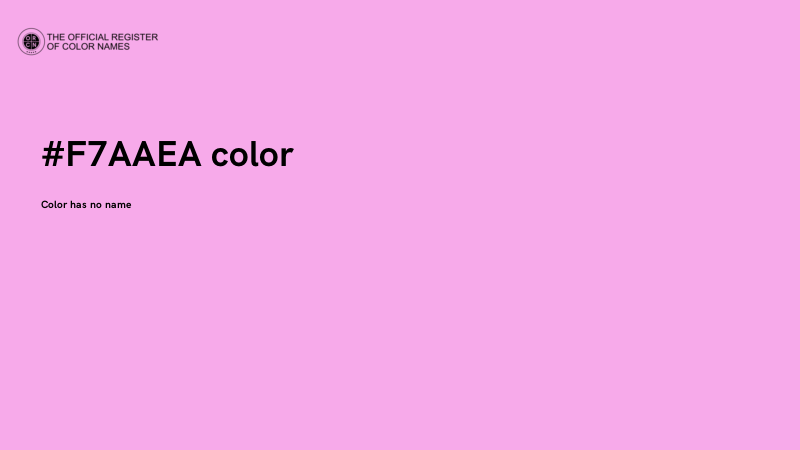#F7AAEA color image