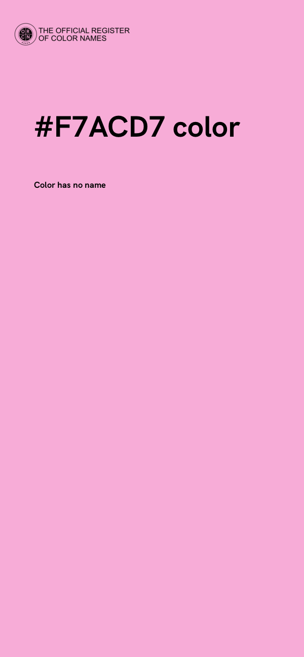 #F7ACD7 color image