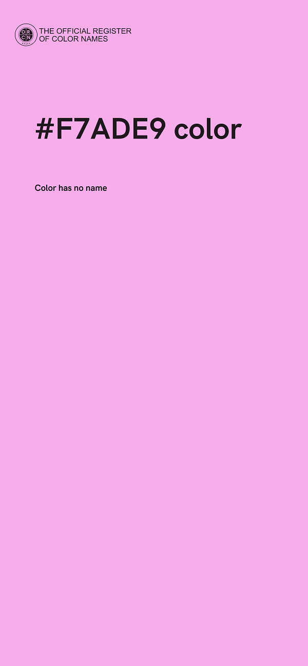 #F7ADE9 color image