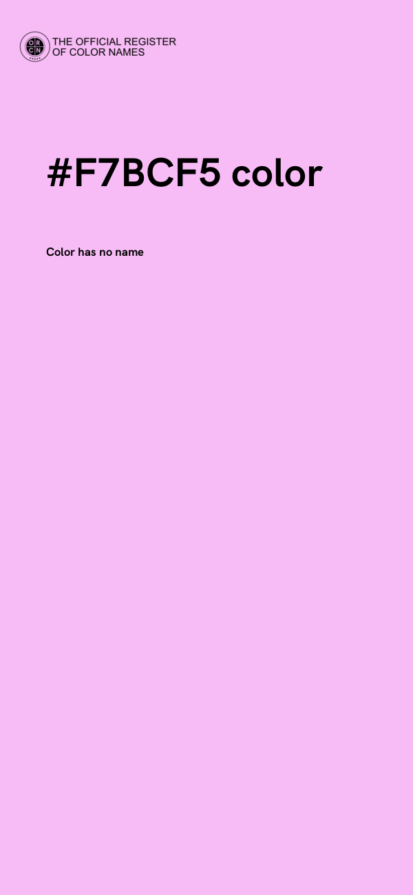#F7BCF5 color image