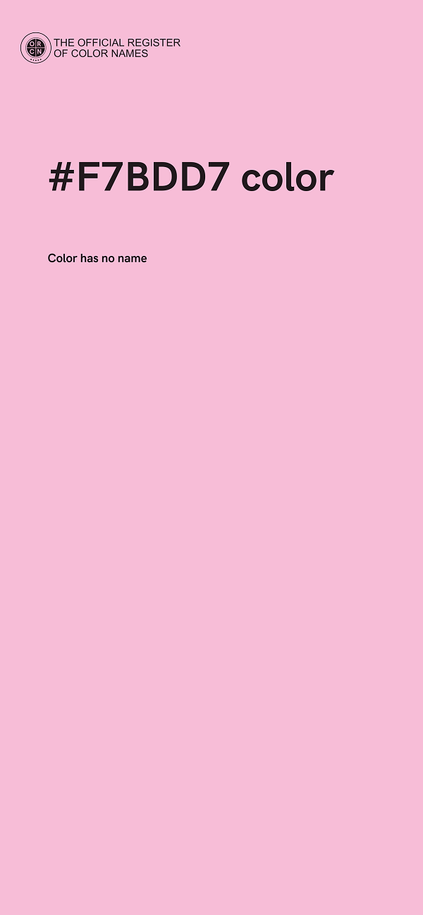 #F7BDD7 color image
