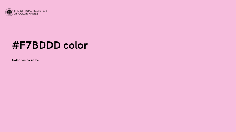#F7BDDD color image