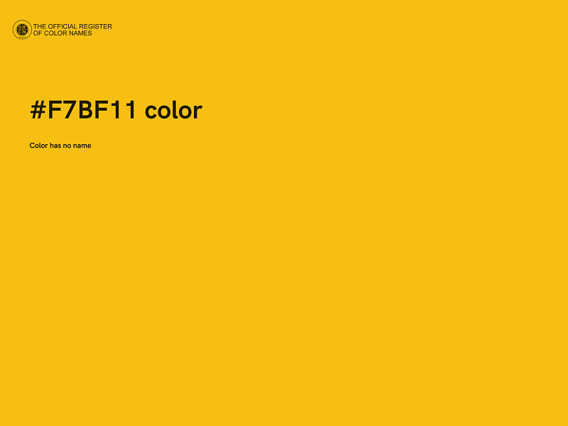 #F7BF11 color image