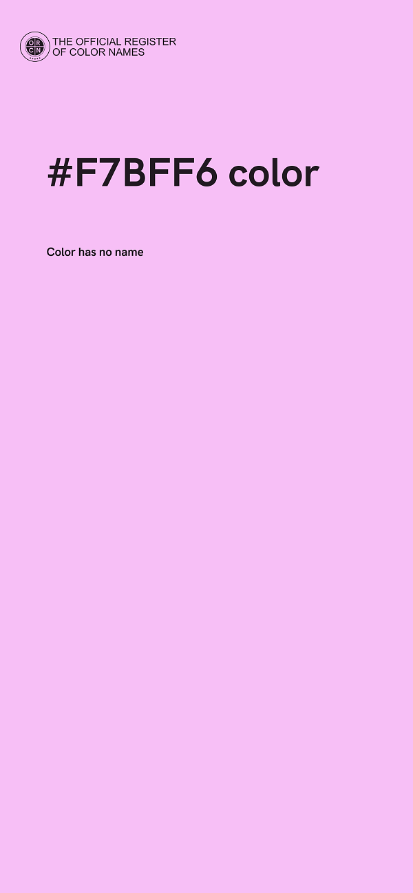 #F7BFF6 color image
