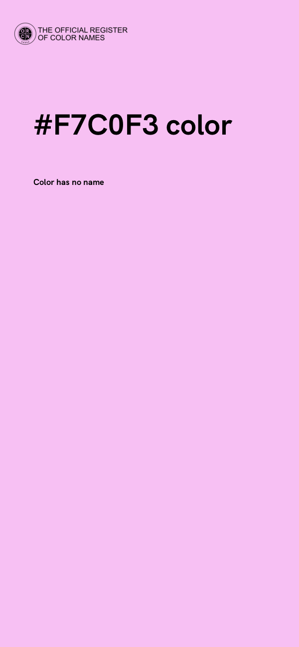 #F7C0F3 color image
