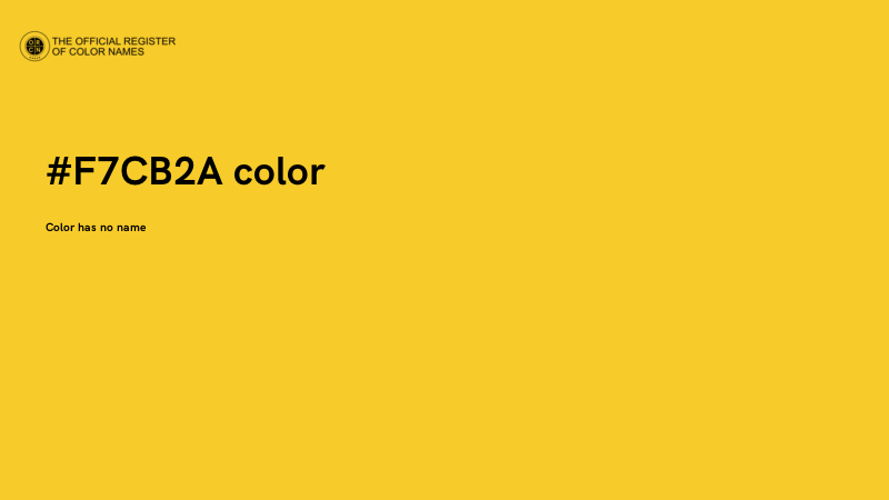 #F7CB2A color image