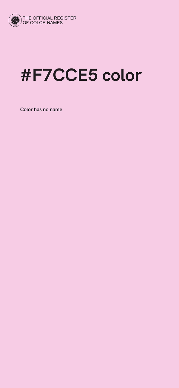 #F7CCE5 color image