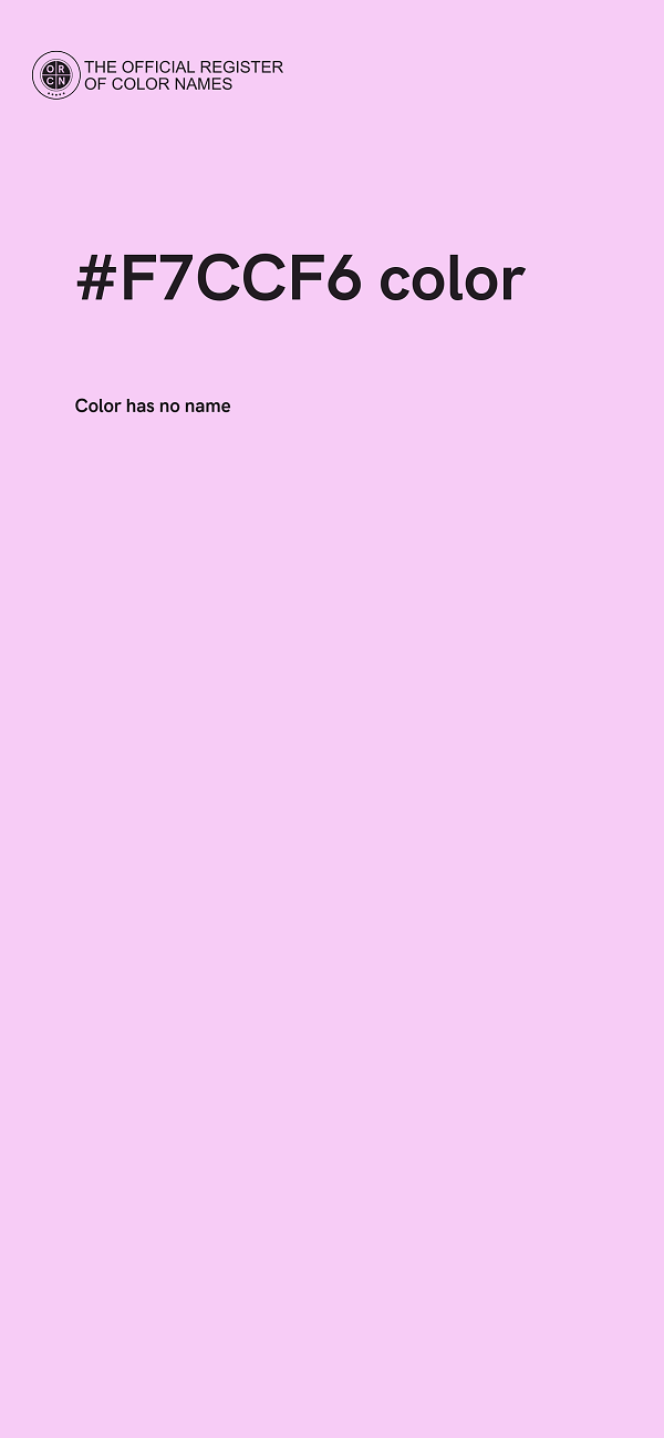 #F7CCF6 color image