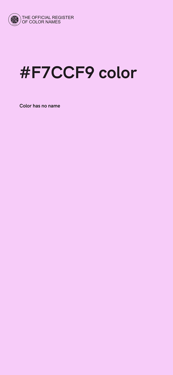 #F7CCF9 color image