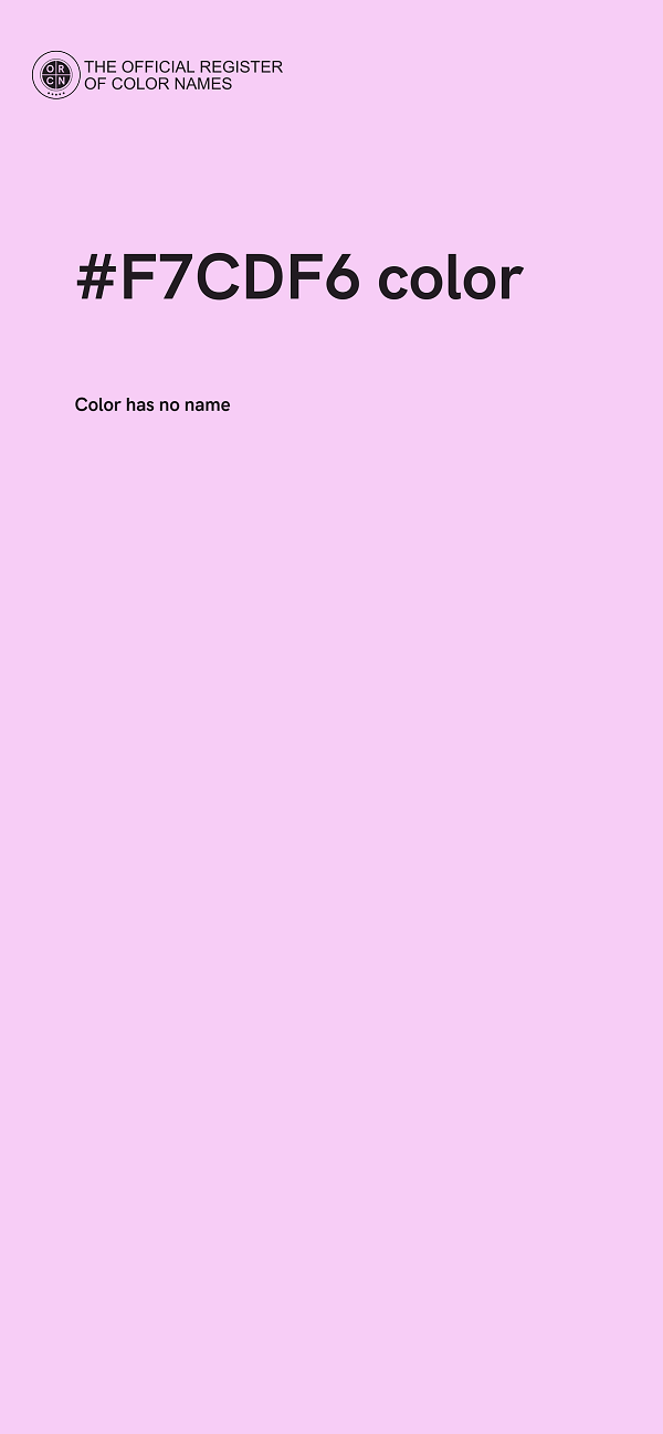 #F7CDF6 color image