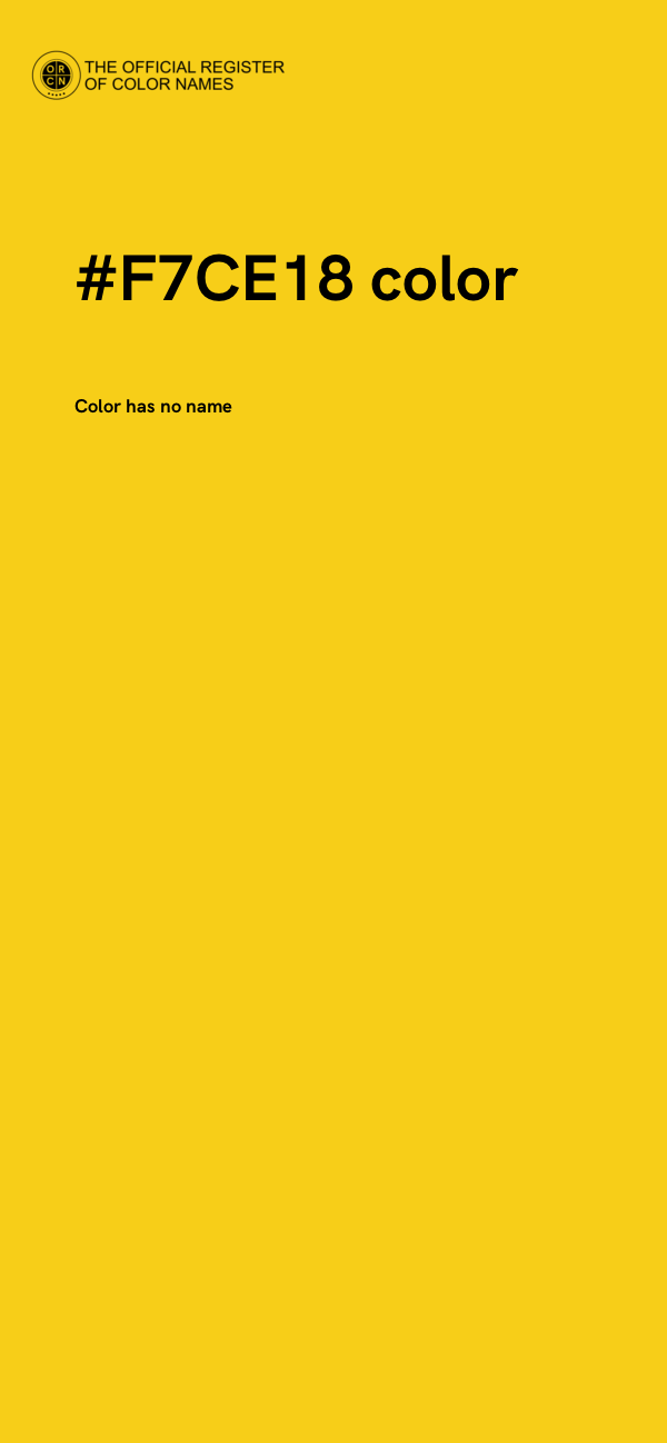 #F7CE18 color image