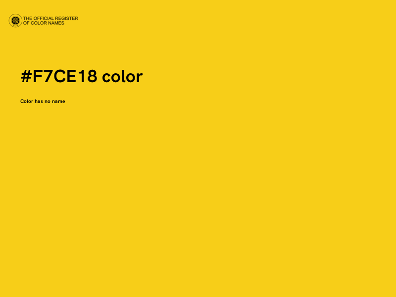 #F7CE18 color image