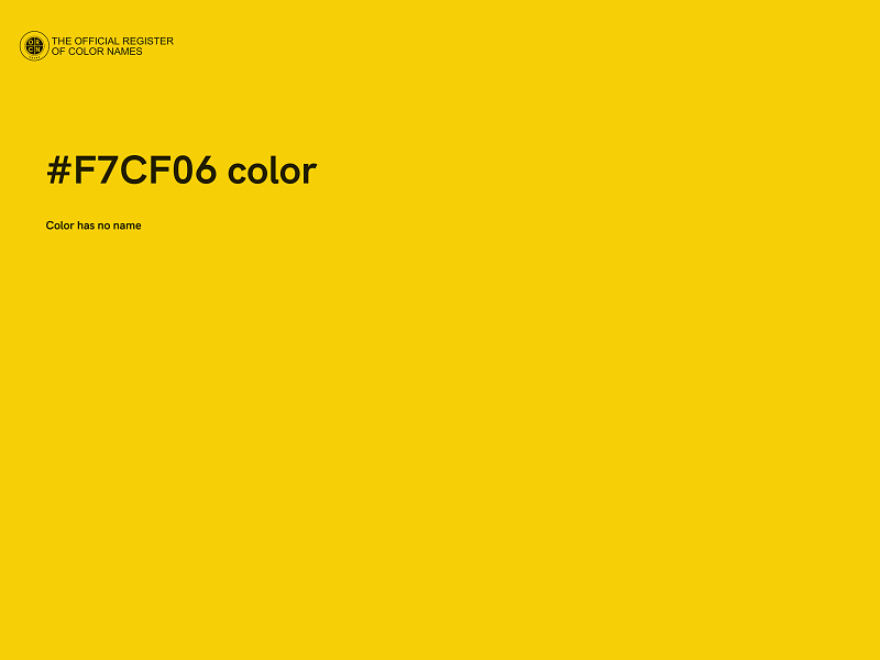 #F7CF06 color image