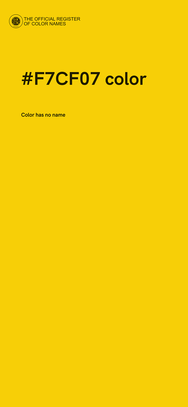 #F7CF07 color image
