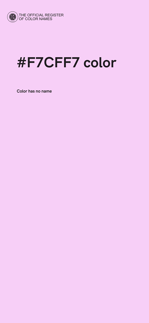 #F7CFF7 color image