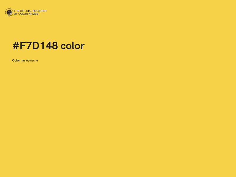 #F7D148 color image
